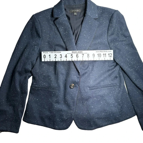 Ann Taylor size 6 Navy Speckled Blazer - Picture 7 of 10